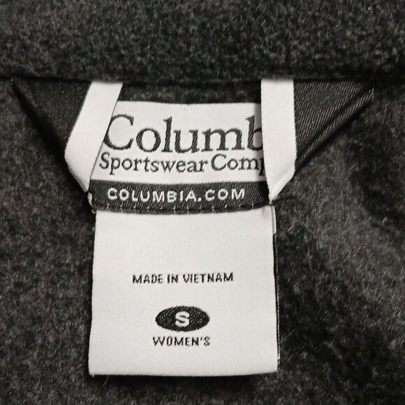 Columbia charcoal gray fleece zip front vest Sz S NWOT - Picture 8 of 8